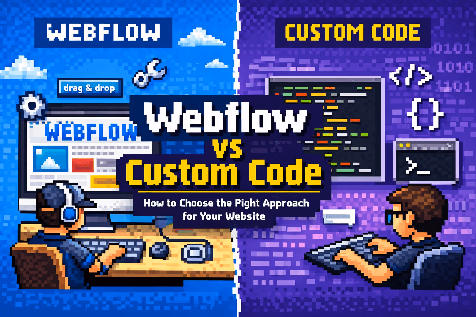 Webflow vs Custom code: How to choose the right approach for your website?