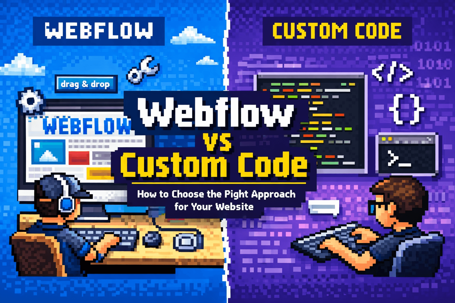 Webflow vs Custom code: How to choose the right approach for your website?
