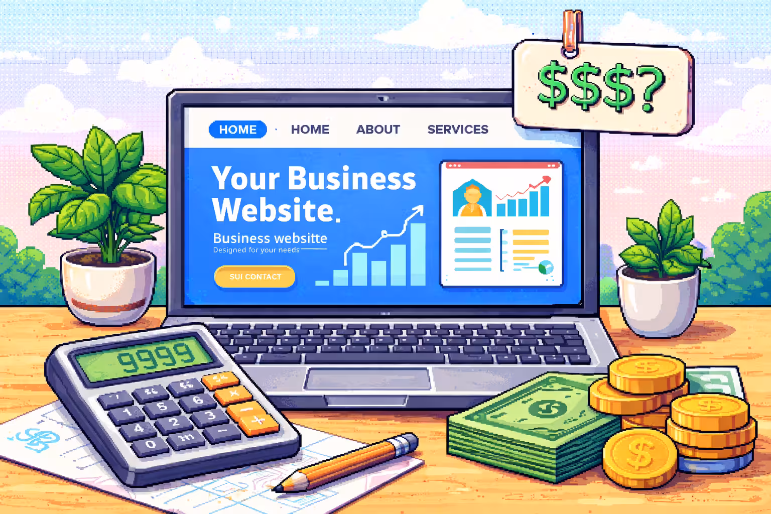 How much does a business website cost in the US?
