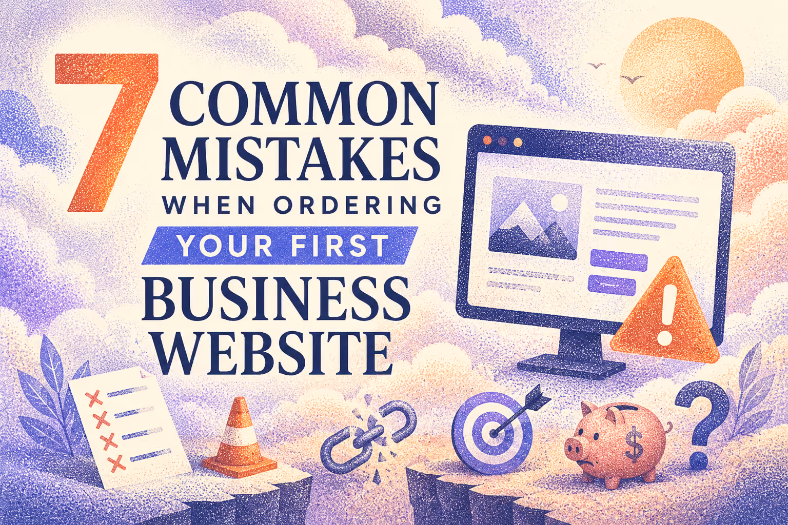 7 Common mistakes when ordering your first business website