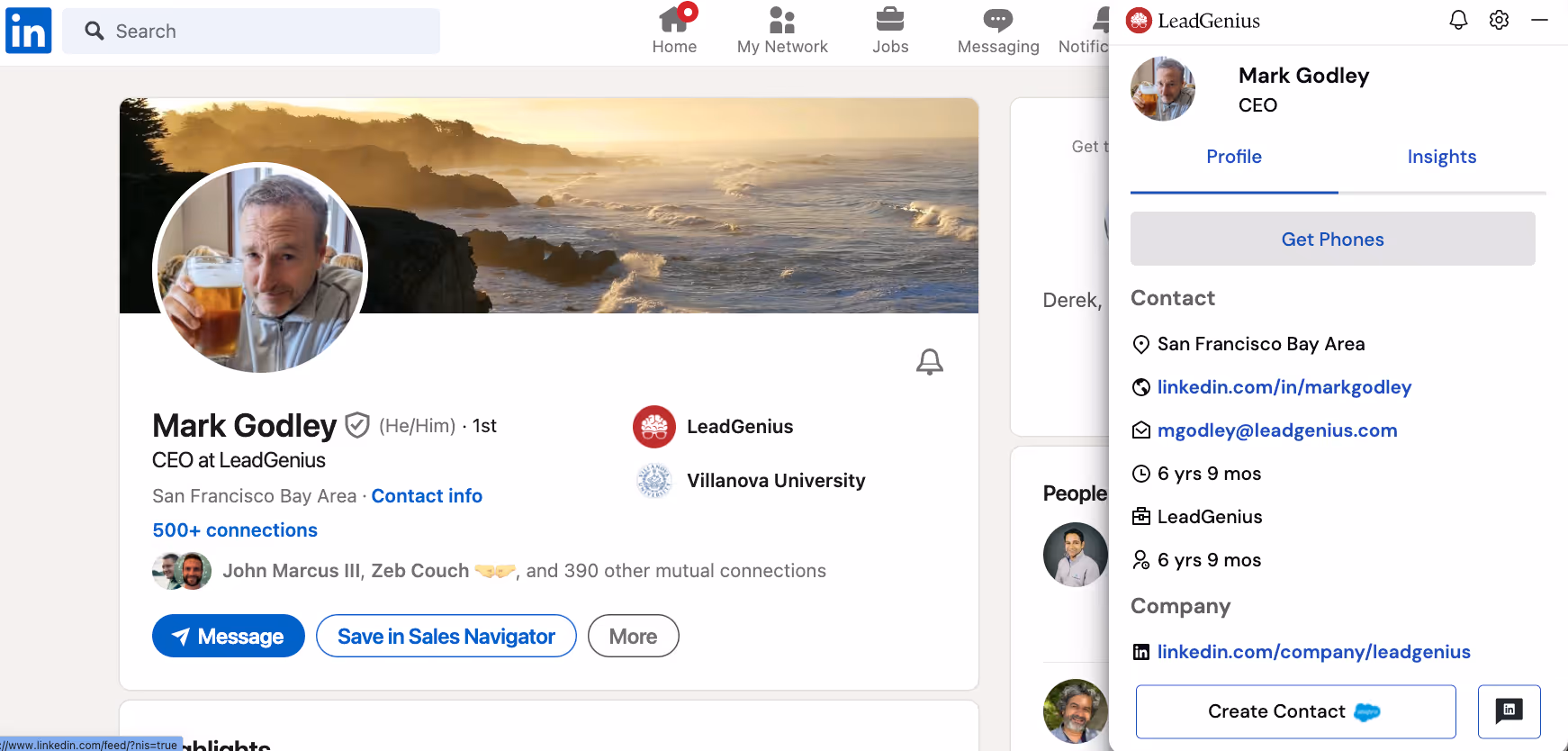 linkedin automation tools by leadgenius