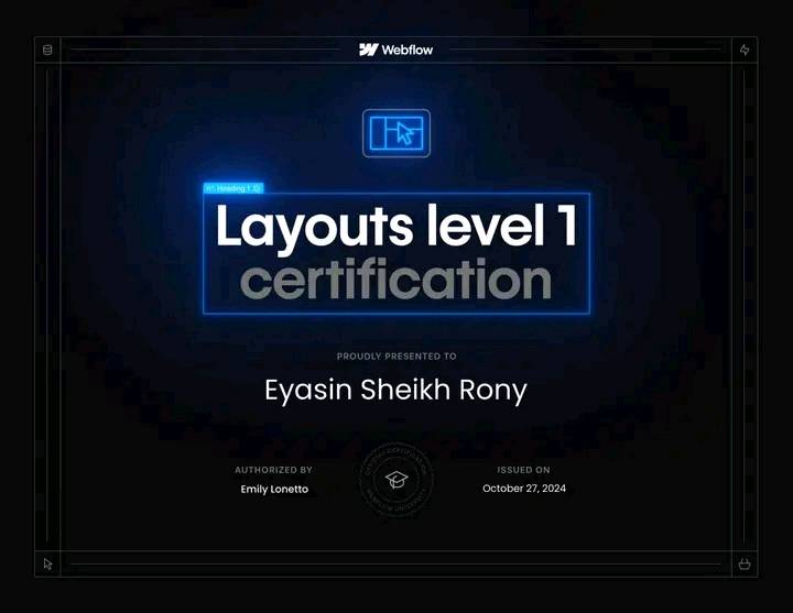 Webflow Layouts Certification Level One