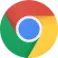 The google chrome logo.