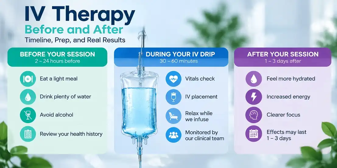 IV Therapy Before and After: Timeline, Prep, and Real Results
