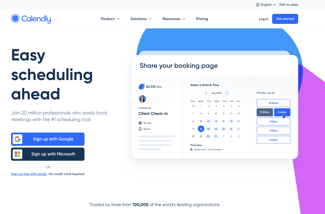 calendly screenshot