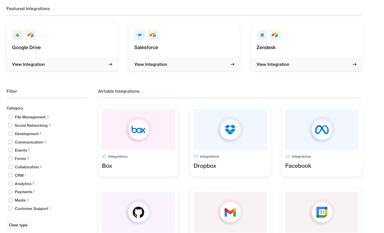 app integration airtable
