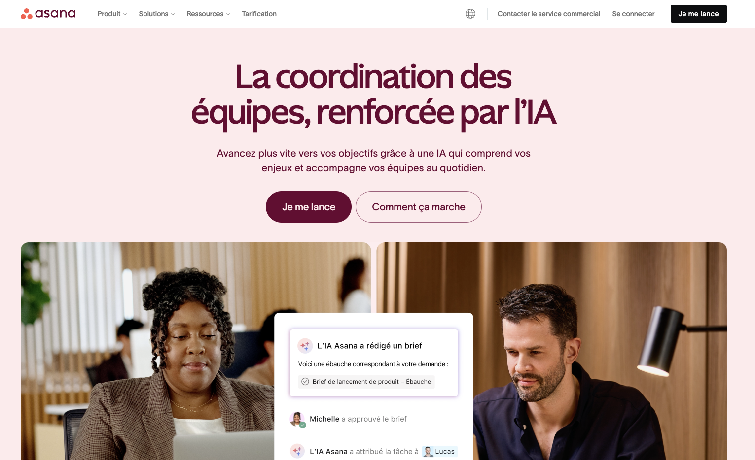 screenshot asana website