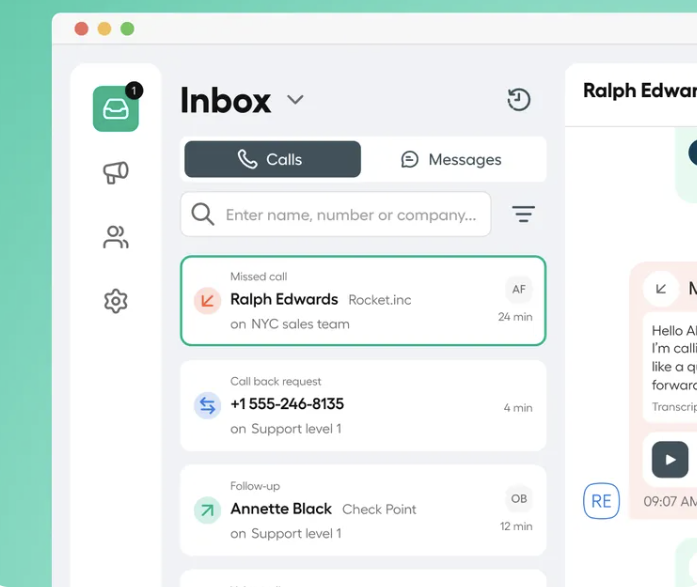 aircall inbox