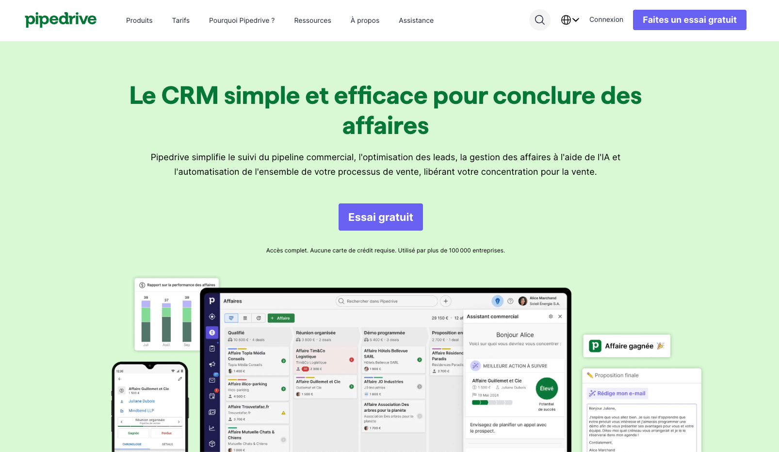 pipedrive website screenshot