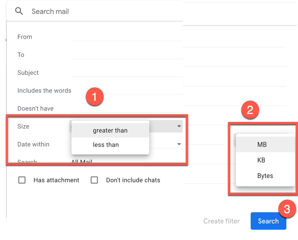 36. Delete Gmail emails by size also support KB and Bytes