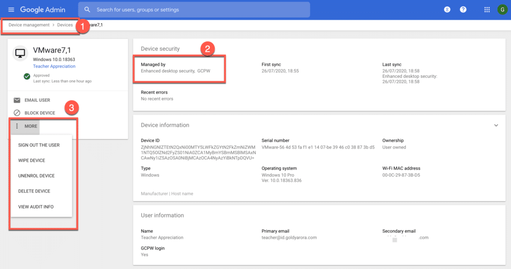 22. Your windows device now appear in admin console