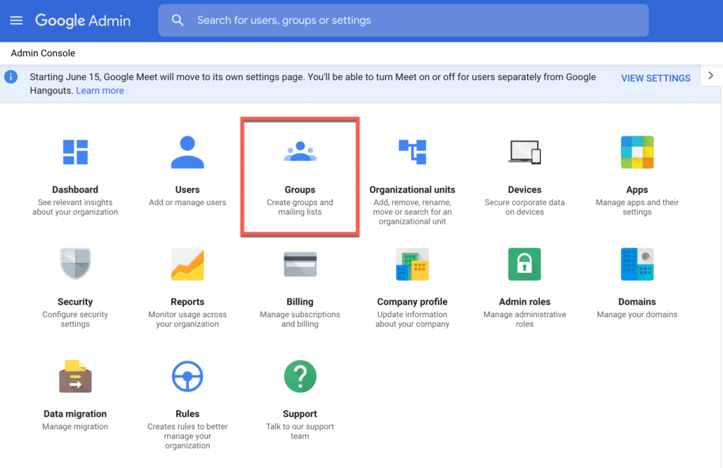 30. Go to Google Workspace Groups