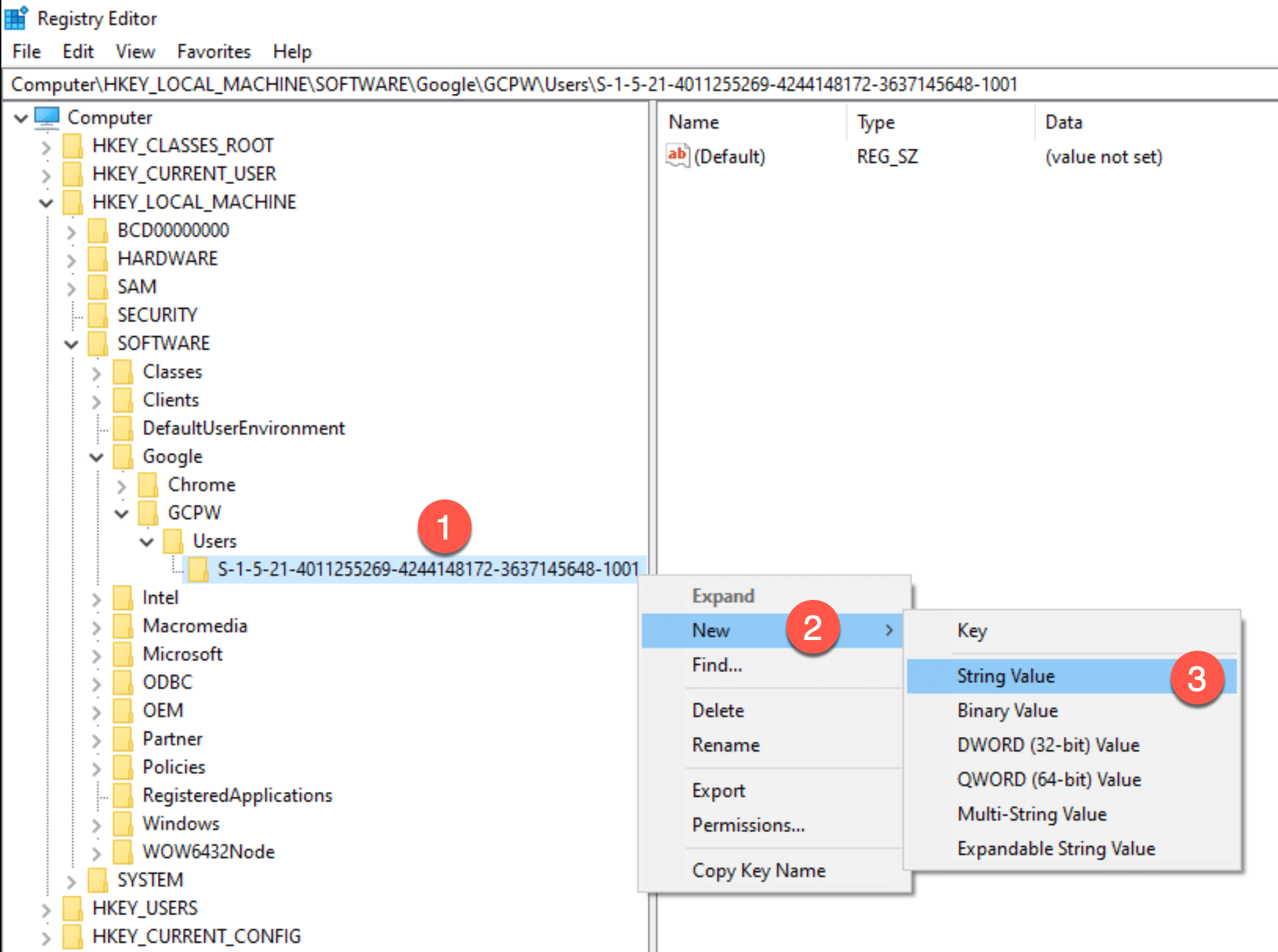 48. Add a new string value to SID