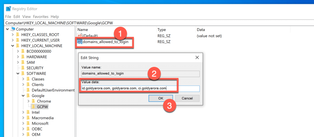 10. Add allowed domains to login to Google Workspace