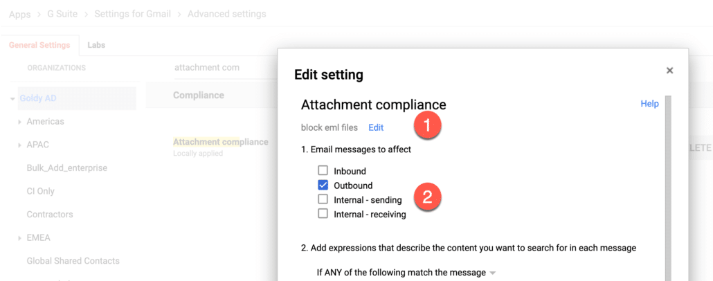 11. enter attachment compliance rule description and scope