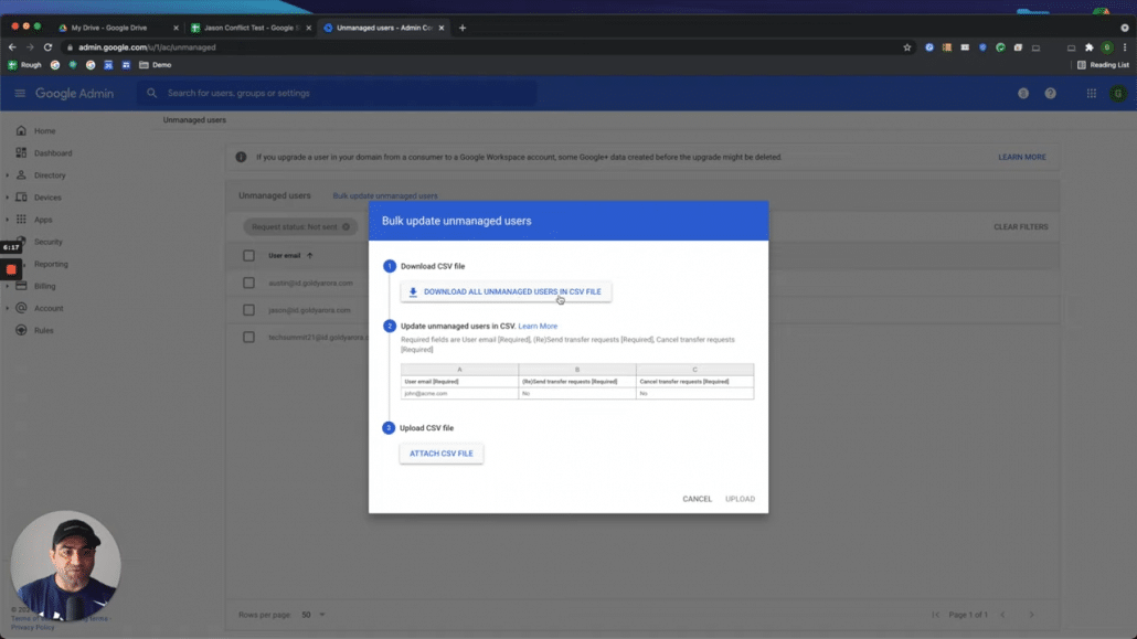 10. Here you can download all unmannaged users in CSV files