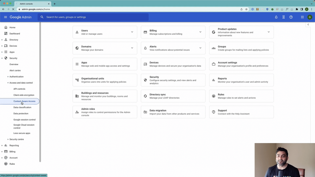 5.Here is google workspace go to Security Click on Context of your access