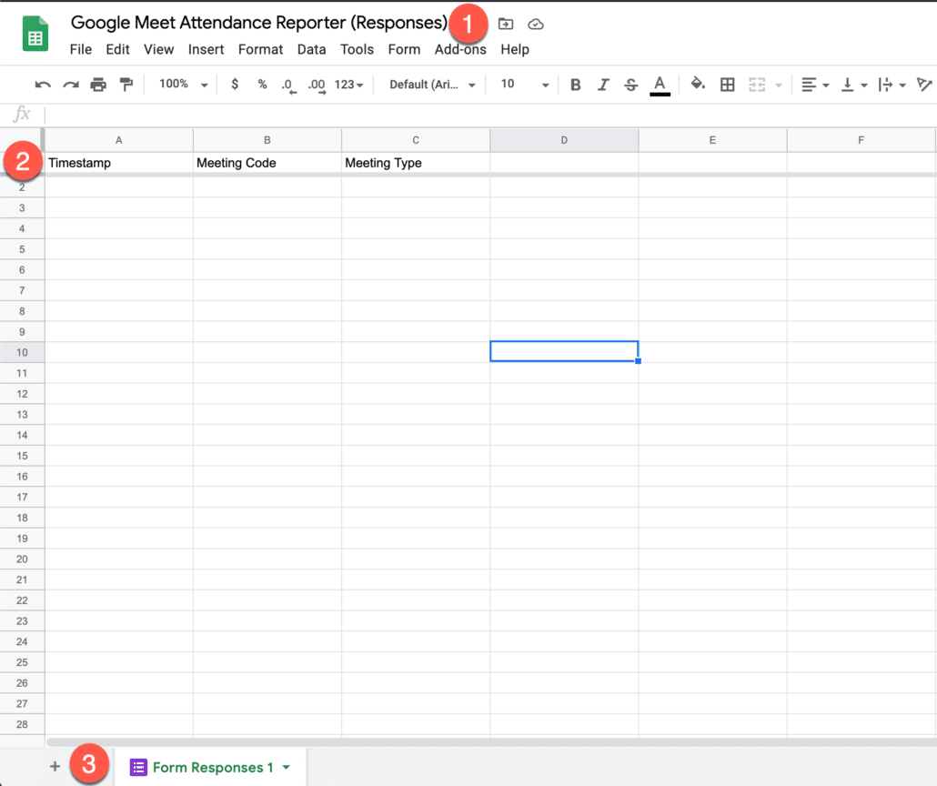 13. Your form response sheet is ready