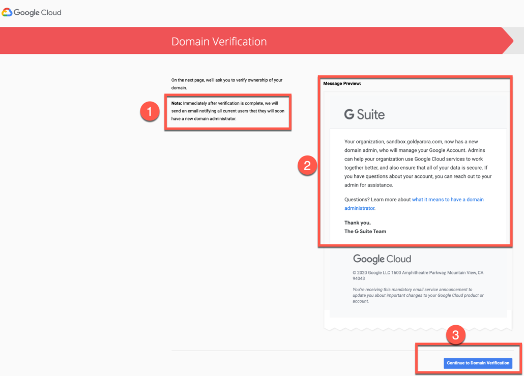 38. Continue to domain verification 1