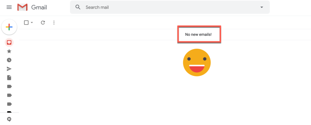 4. All your Gmail emails should now be deleted