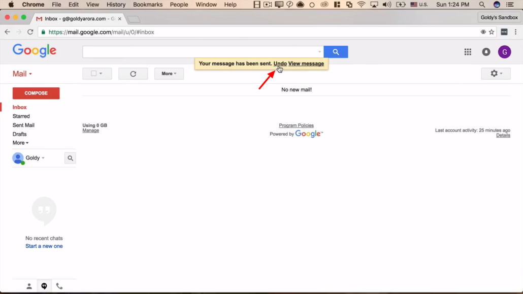 gmail undo action after send