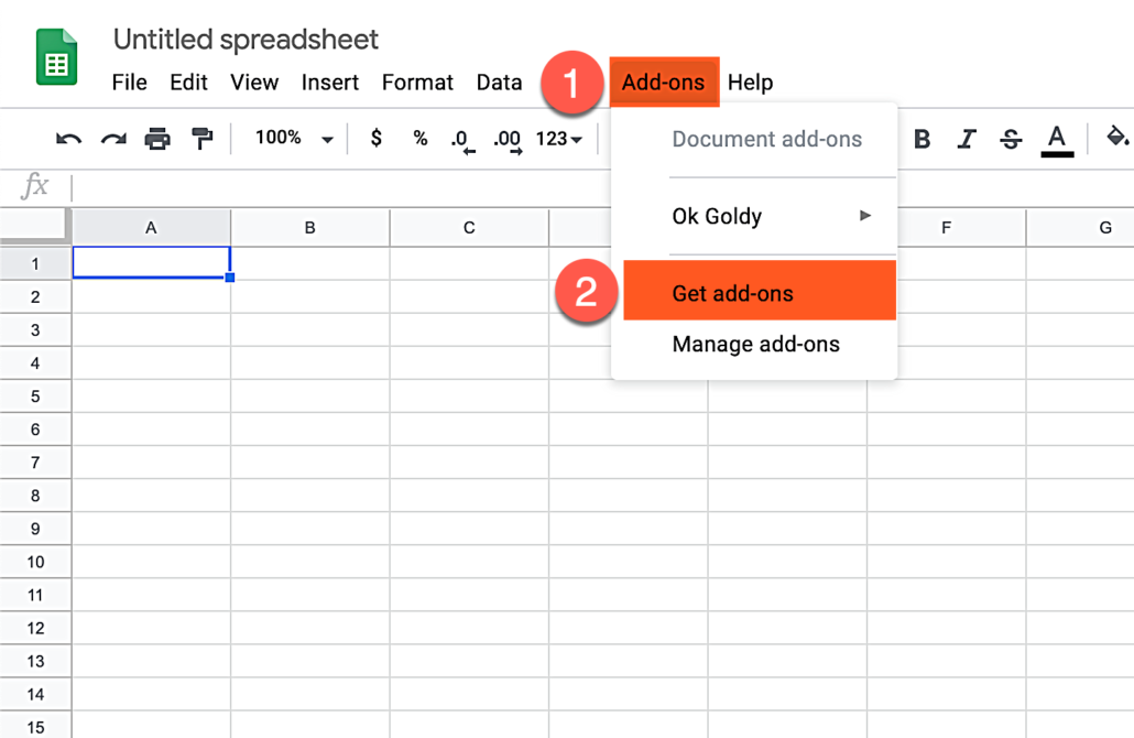 1. Install a new Google sheet add on