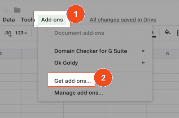 Installing the labels manager for Gmail add-on through the add-on menu