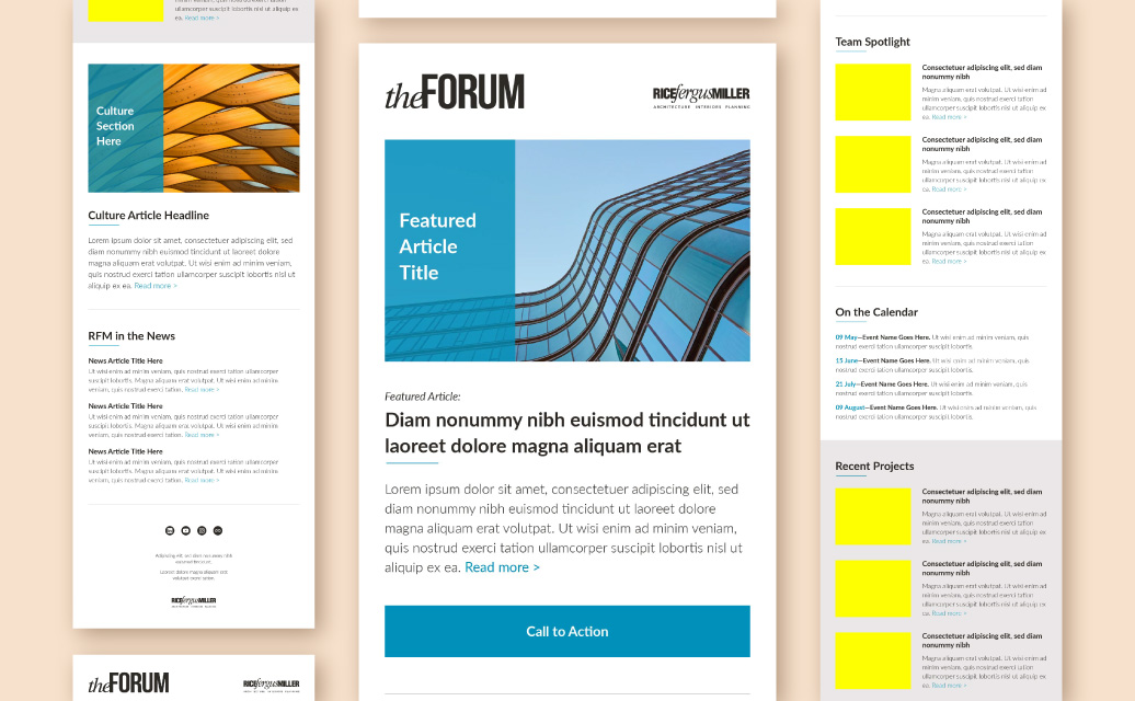 Email template for an architecture company