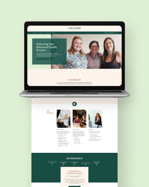 empowher website - desktop screenshot
