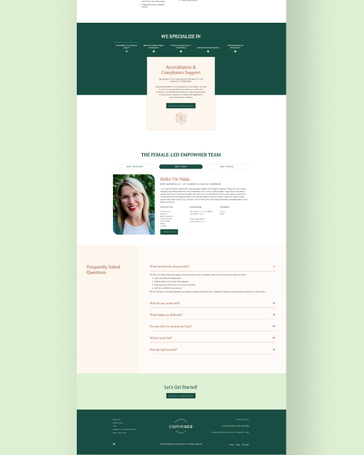 empowher website - desktop screenshot
