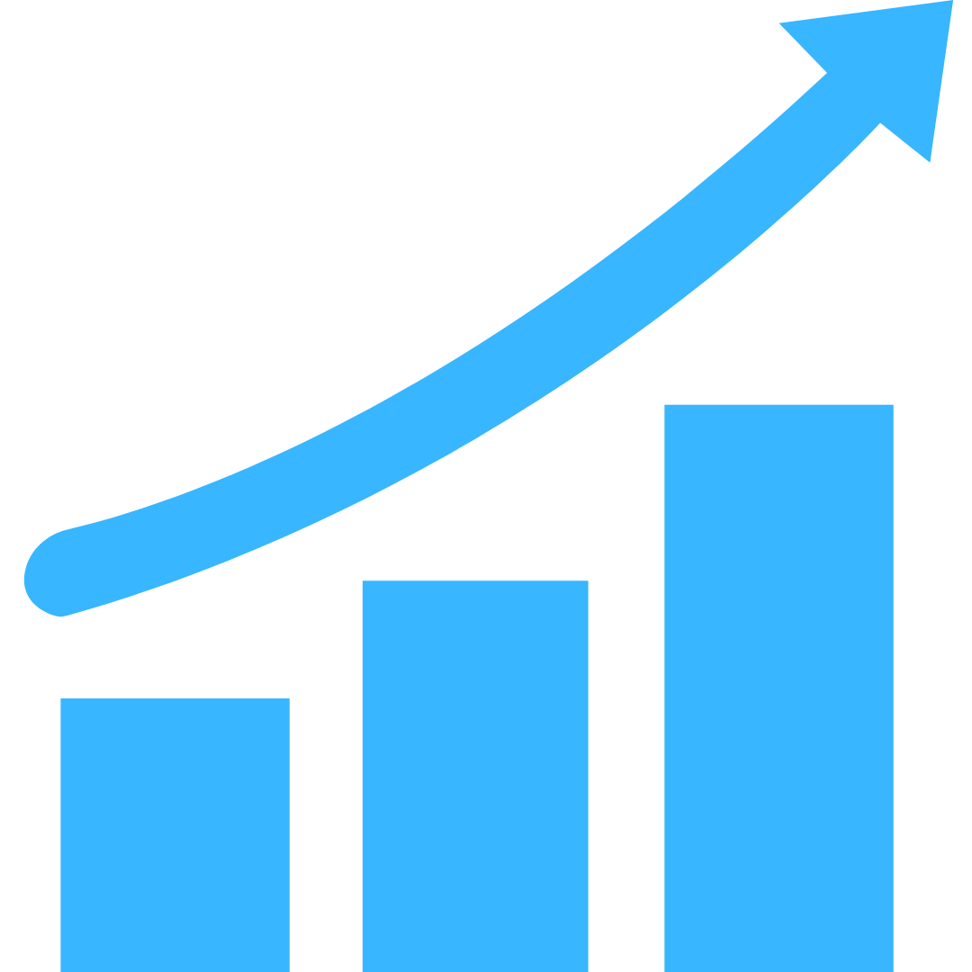 graph with arrow going up