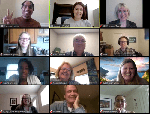 Screenshot of zoom meeting participants