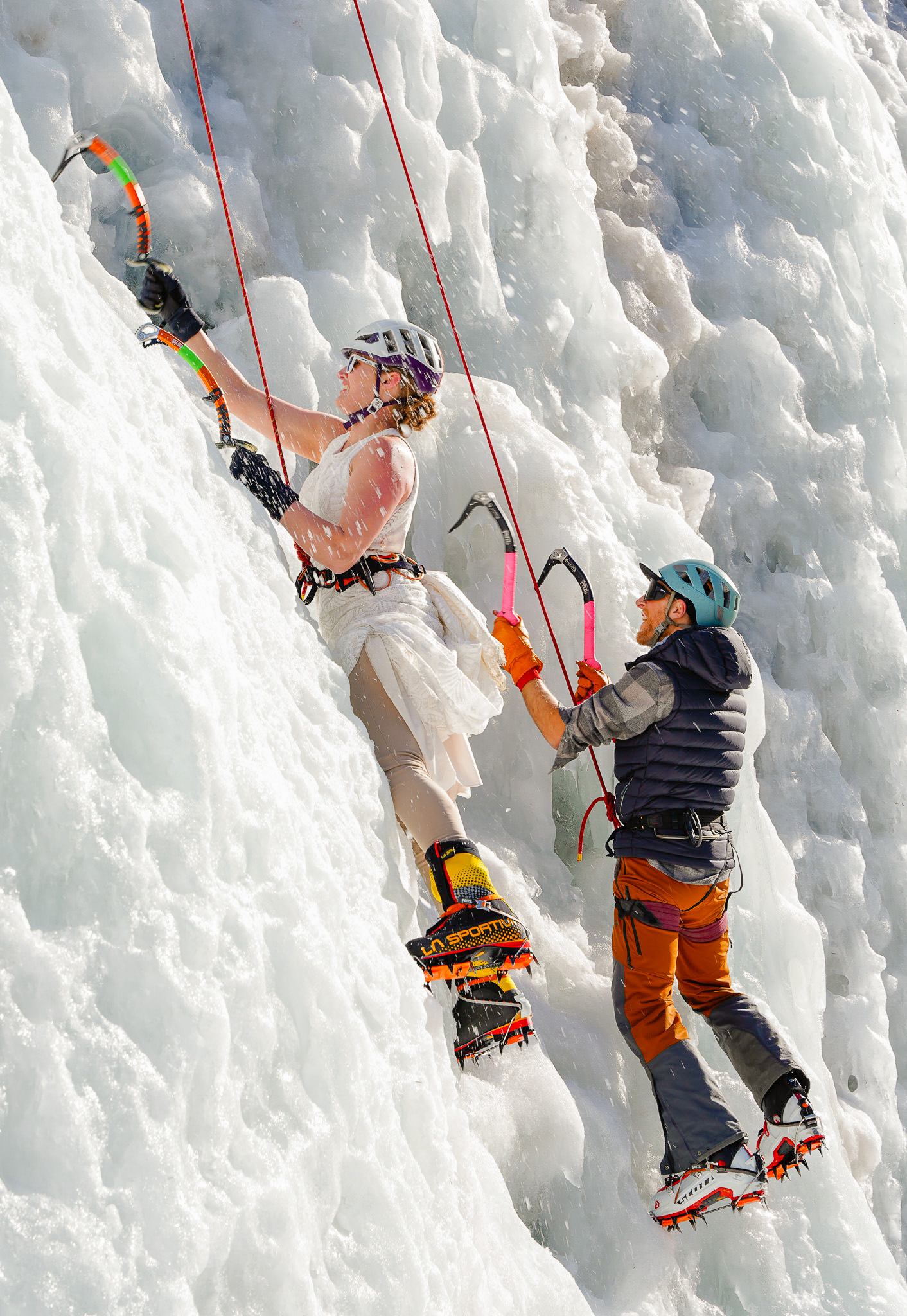 Ice climbing wedding
