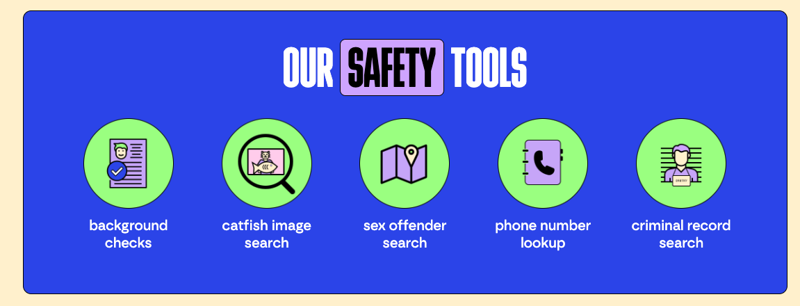 Tea app promotional banner showing a verified male profile and icons emphasizing app features like screenshot blocking, anonymity, and women-only verification.