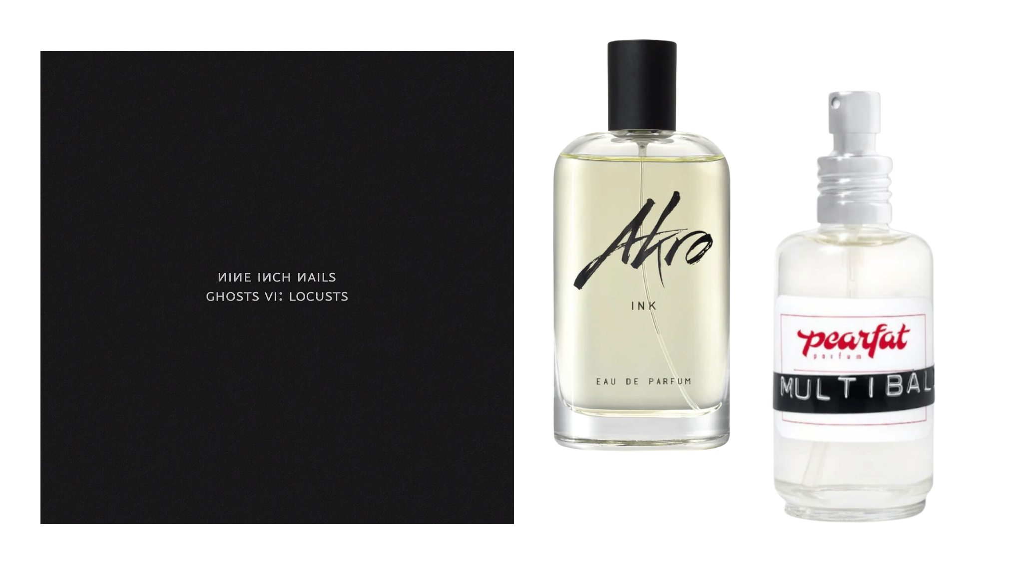 Nine Inch Nails Ghosts VI Locusts album artwork featuring Ink by AKRO and Multiball by Pearfat Parfum - COVID era haunting fragrance recommendations
