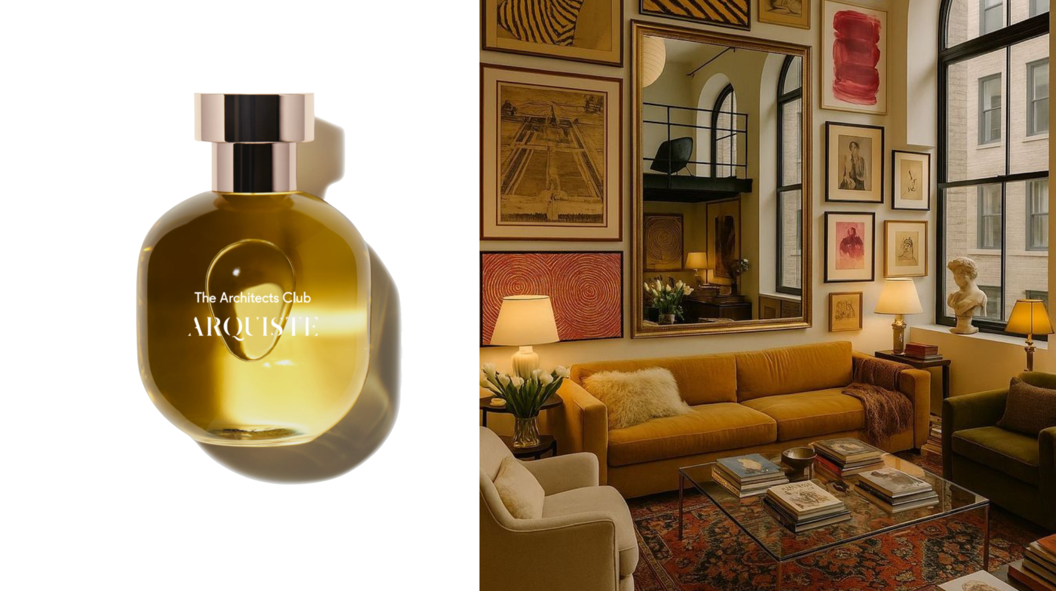 Architects Club by Arquiste perfume with mid-century modern interior aesthetic - juniper bergamot vanilla sophisticated sensual fragrance