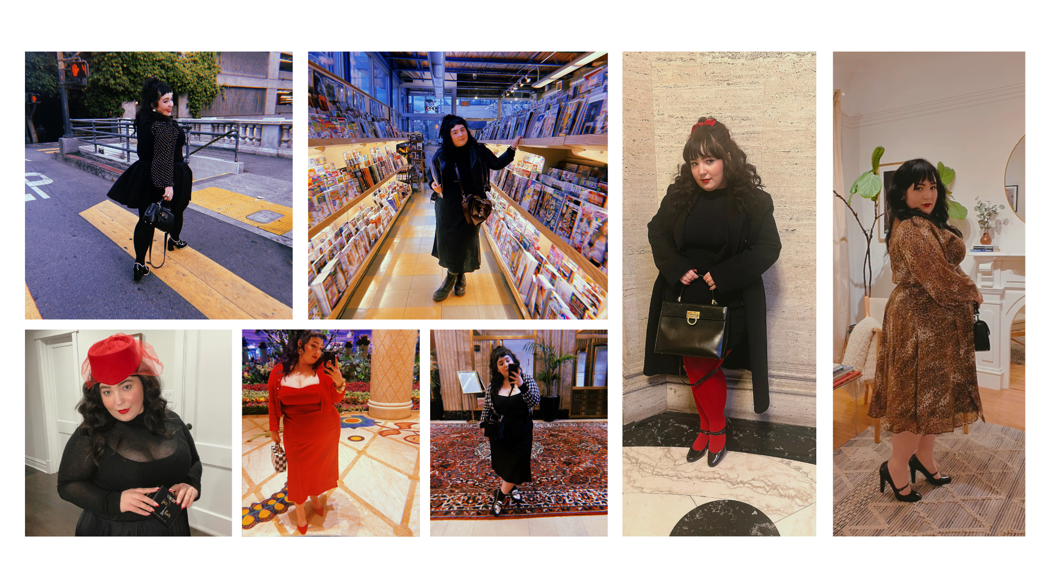 plus size fashion personal style cherry red black white wardrobe building in your 30s