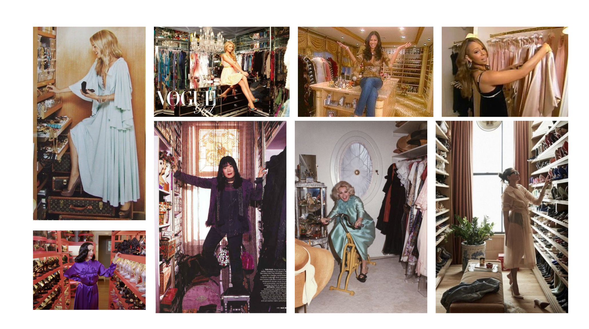 celebrity closet inspiration moodboard wardrobe goals building a dream closet