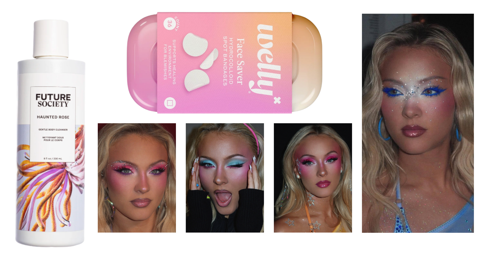 Beauty picks: Future Society Haunted Rose cleanser, Welly Face Saver spot bandages and Zara Lawson festival makeup looks