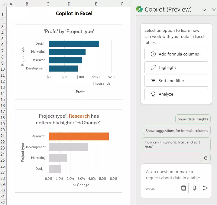 what is copilot in excel?