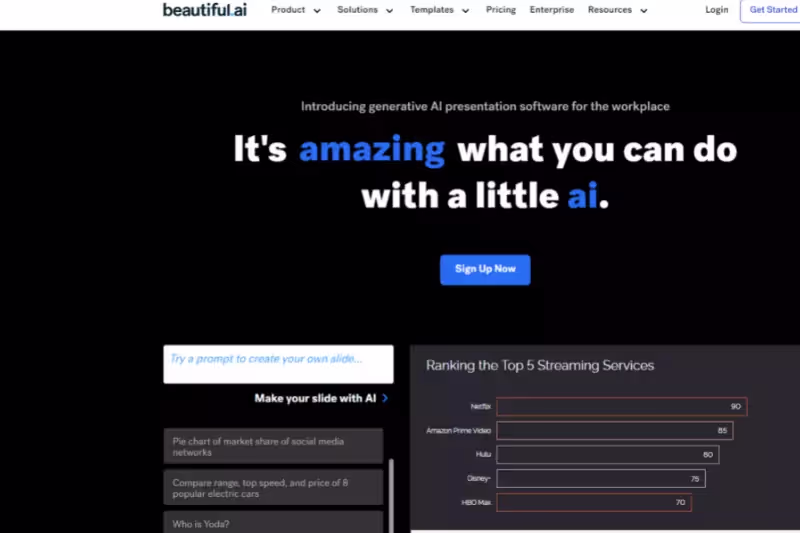 Página de inicio de beautiful.ai