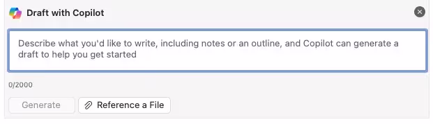 Provide Copilot with a prompt