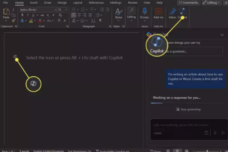 Click on the toggle switch to enable Copilot.‍