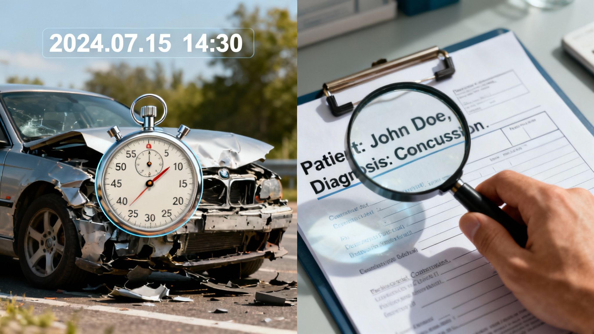 A close-up shot of a ticking clock face, symbolizing a deadline. | ProPlaintiff.ai