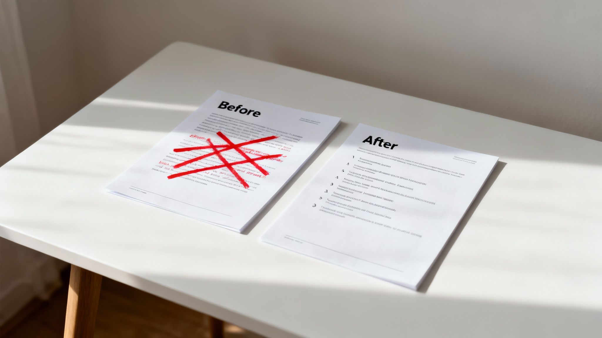 A red 'X' mark drawn over a legal document, symbolizing a mistake to be avoided in a lawyer letter of representation.