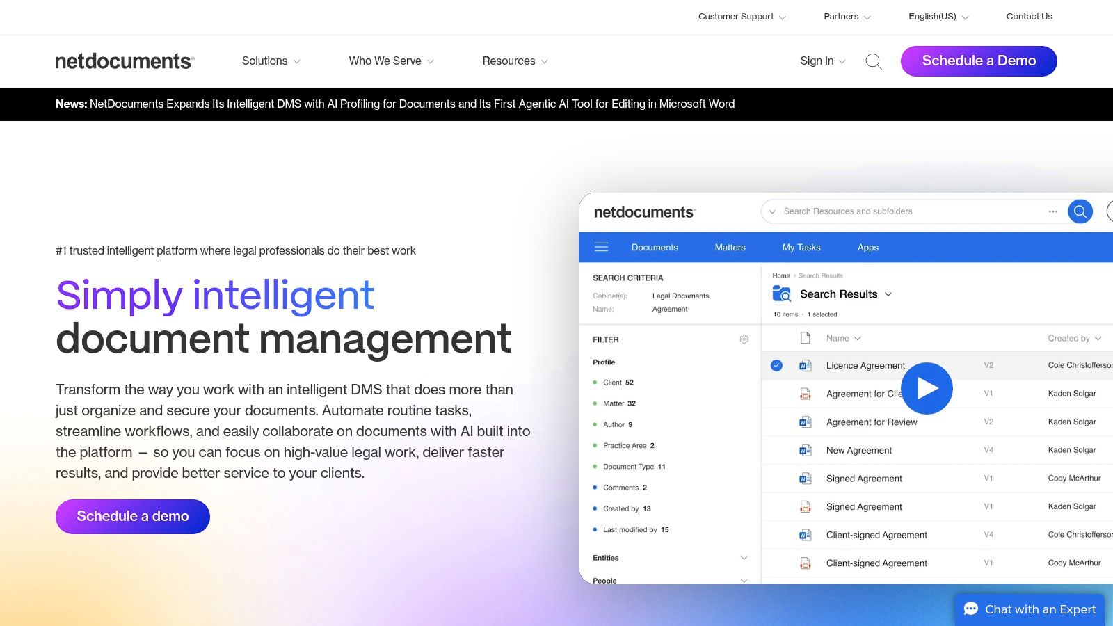 NetDocuments PatternBuilder / PatternBuilder MAX (ndMAX)