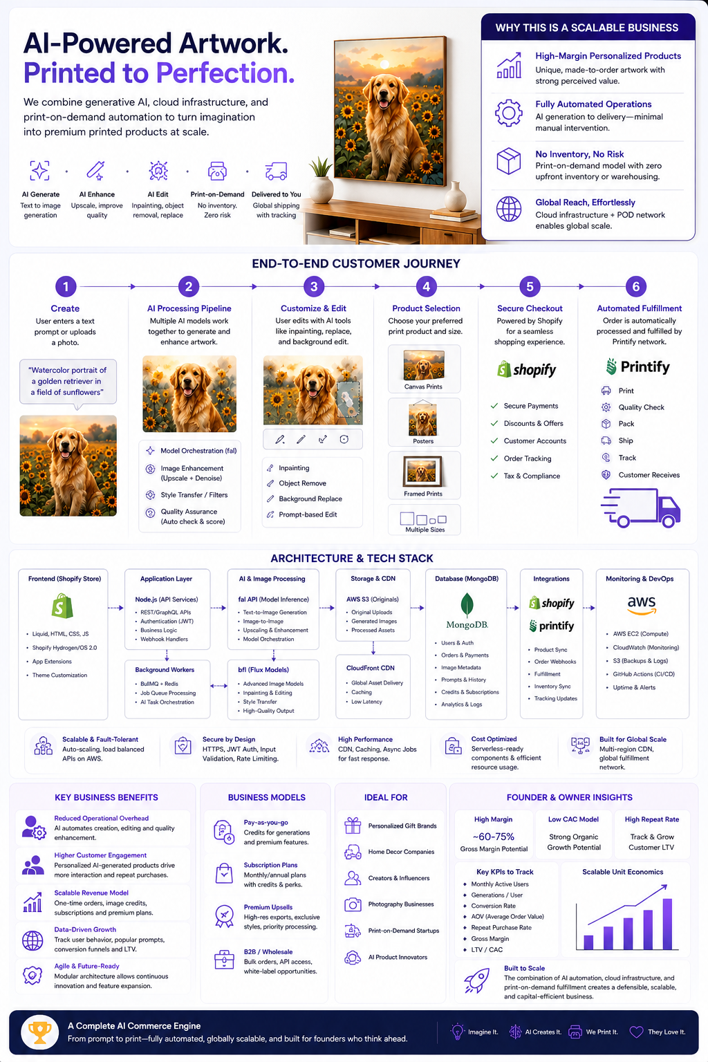 AI-Powered Personalized Print Commerce Platform - full architecture and customer journey