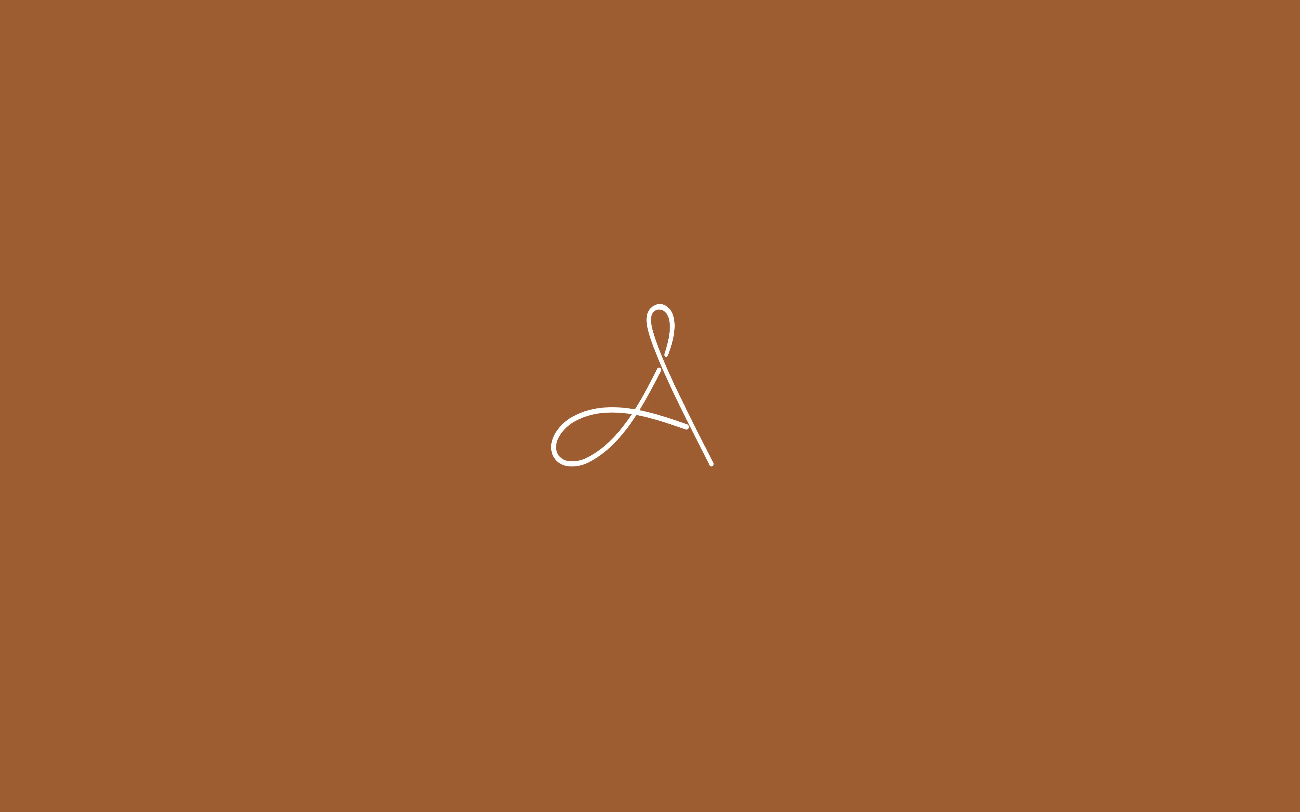 Alfred’s Upholstery brand mark featuring elegant monogram A on warm terracotta background