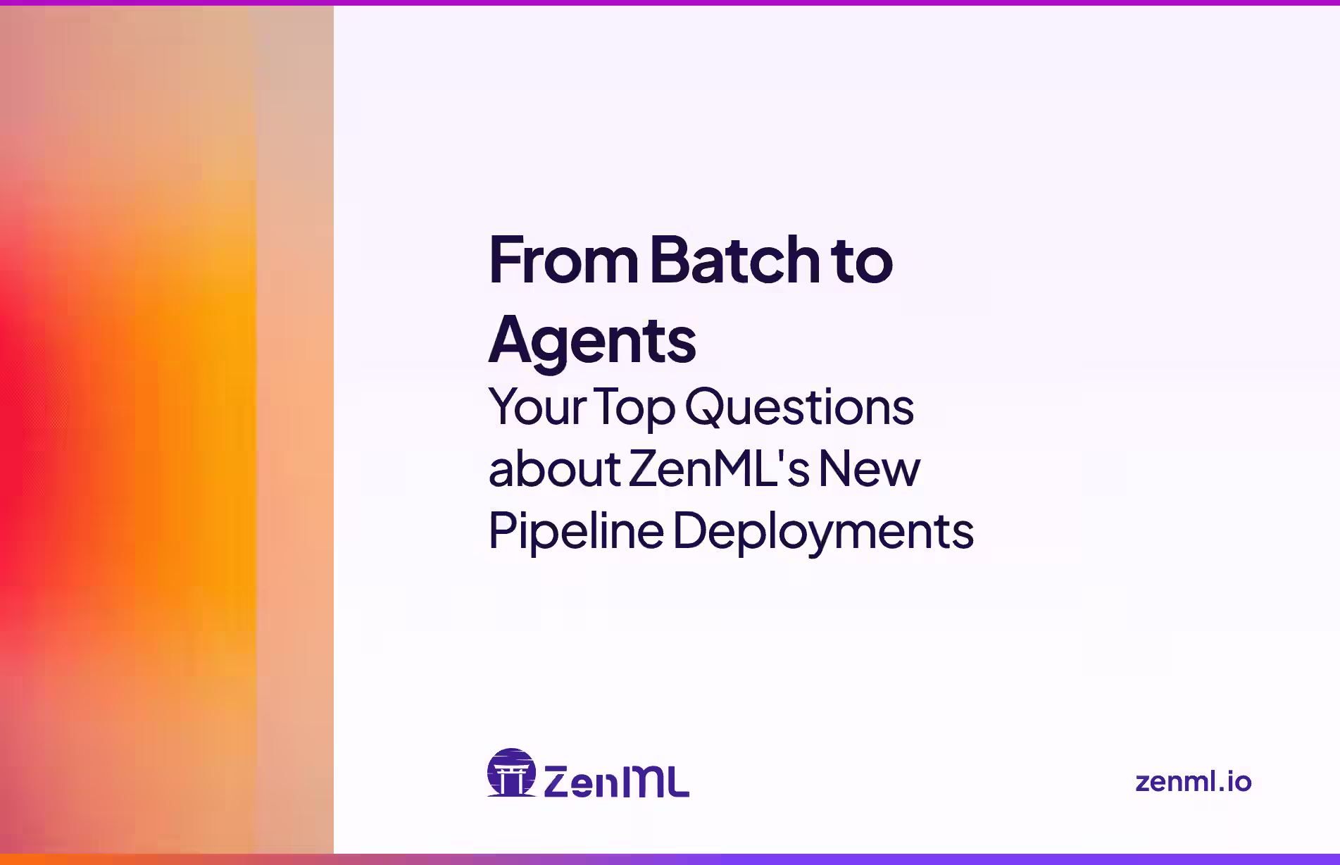 From Batch to Agents: Your Top Questions on ZenML's New Pipeline Deployments