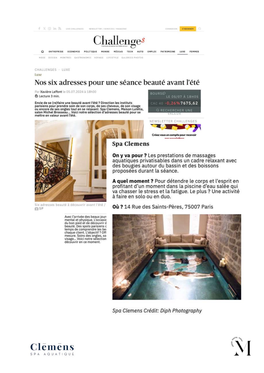 Article Challenges, Spa Clēmēns